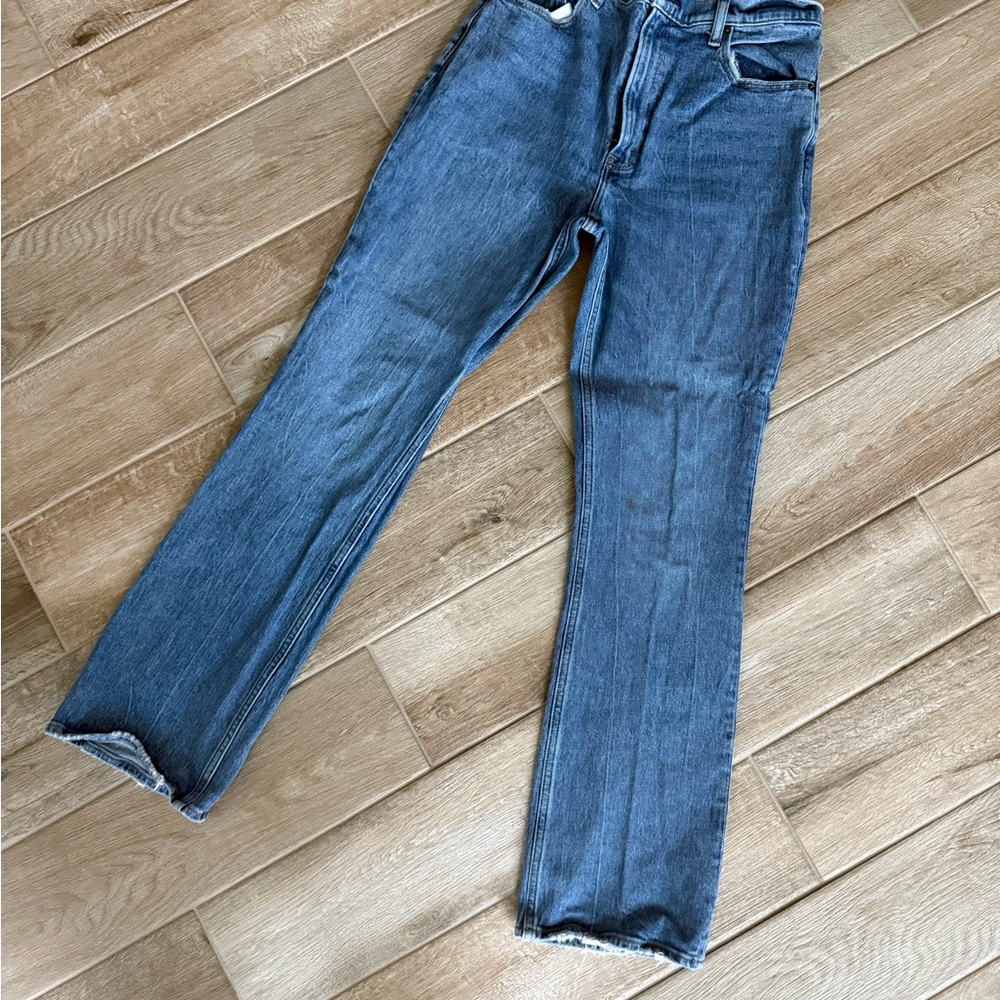 Abercrombie & Fitch Women's Straight Leg Jeans in Blue